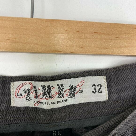 21 Men American Brand Grey Colored Straight Leg Jeans Men's Size 32 - Picture 5 of 7